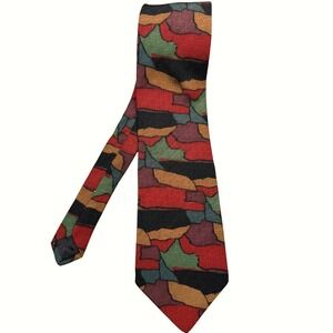 Frank Sinatra 100% Silk Vintage Embrace Premier Collection Tie Earth Tones EUC